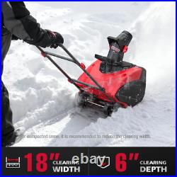 PowerSmart 18-Inch Eletric Snow Blower, 120V, 30ft Throw, Easy Control, Compact