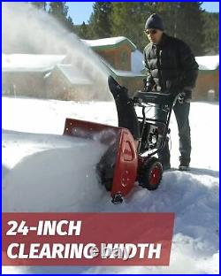 PowerSmart 2-Stage Self-propelled Electric Snow Blower 24-inch 212cc Powered