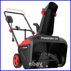PowerSmart 21-In Electric Snow Blower, 15A Motor, Cored Snow Removal with Light