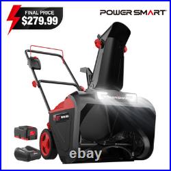 PowerSmart 21-Inch 40V Cordless Snow Blower, 980lbs/m, Brushless Motor, Compact