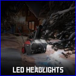 PowerSmart 21-Inch 40V Cordless Snow Blower, 980lbs/m, Brushless Motor, Compact