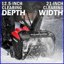 PowerSmart 21-Inch Single Stage Electric Snow Blower with water-proof switch