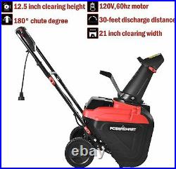 PowerSmart 21-Inch Single Stage Electric Snow Blower with water-proof switch