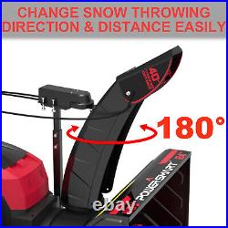 PowerSmart 24 Inch Cordless Snow Blower 2-Stage with 80V 6.0Ah Battery&Charger