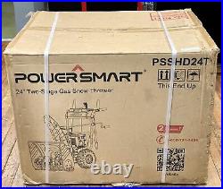 PowerSmart 24 Two-Stage Electric Start Gas Snow Blower PSSHD24T Brand New