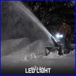 PowerSmart 80V 24 Cordless Snow Blower, 45ft Distance, Steel Chute, 6Ah Battery