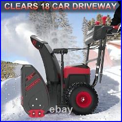 PowerSmart Cordless Snow Blower 24 Inch 2 Stage 80V 6.0Ah with Battery&Charger