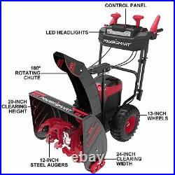 PowerSmart Cordless Snow Blower 24 Inch 2 Stage 80V 6.0Ah with Battery&Charger