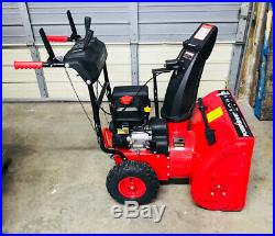 PowerSmart Gas Snow Blower Thrower 24 In Two Stage Electric Start DB72024PA