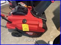 PowerSmart Gasoline Snow Blower, 21 in Clearing Width, Red/Black