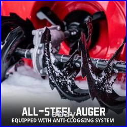 PowerSmart Snow Blower, Eletric Start, 212cc 4-Cycle, 180º Chute, Steel Auger
