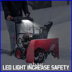 PowerSmart Snow Blower, Eletric Start, 212cc 4-Cycle, 180º Chute, Steel Auger
