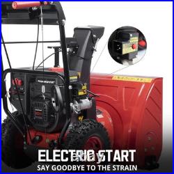 PowerSmart Snow Blower, Eletric Start, 212cc 4-Cycle, 180º Chute, Steel Auger