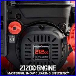 PowerSmart Snow Blower, Eletric Start, 212cc 4-Cycle, 180º Chute, Steel Auger