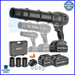 Powerful Cordless 20V Snow & Leaf Blower with Dual Batteries & Adjustable Nozzle