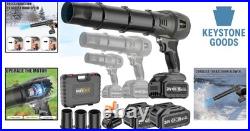 Powerful Cordless 20V Snow & Leaf Blower with Dual Batteries & Adjustable Nozzle