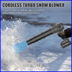 Powerful Cordless 20V Snow & Leaf Blower with Dual Batteries & Adjustable Nozzle