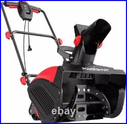 Powersmart 18-Inch Corded Snow Blower, Electric Snow Thrower with 15-Amp Motor