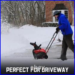 Powersmart 18-Inch Corded Snow Blower, Electric Snow Thrower with 15-Amp Motor