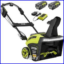 RYOBI 21 in. 40-Volt Brushless Cordless Elect. Snow Blower with2 Batteries&Charger