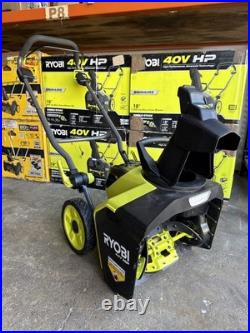 RYOBI 40V 18 Brushless Single-Stage Snow Blower- 6Ah battery Used P2-21