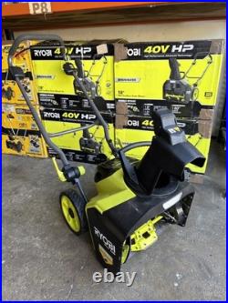 RYOBI 40V 18 Brushless Single-Stage Snow Blower- 6Ah battery Used P2-21