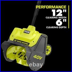 RYOBI 40V Cordless 12-inch Wheeled Snow Shovel (Tool-Only) RYOBI 40V Cordless 12-inch Wheeled Snow Shovel (Tool-Only)