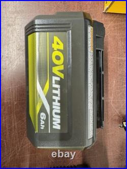 RYOBI 40V HP 21 Single-Stage Battery Snow Blower (1) 6Ah Battery&Charger READ