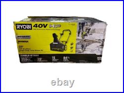 RYOBI 40V HP 21 Single-Stage Battery Snow Blower (1) 6Ah Battery&Charger READ