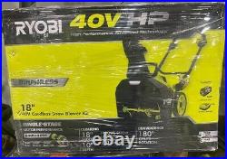 RYOBI 40V HP Brushless 18 in. Single-Stage Snow Blower RY40890VNM