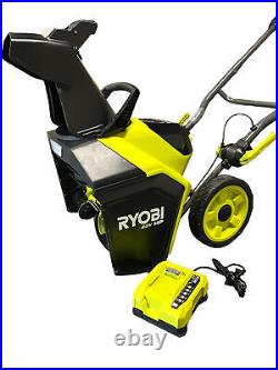 RYOBI 40V HP Brushless 18in Single-Stage Cordless Electric Snow Blower with