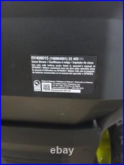 RYOBI 40V HP Brushless 22 2-Stage Cordless Snow Blower with Batteries And Charger