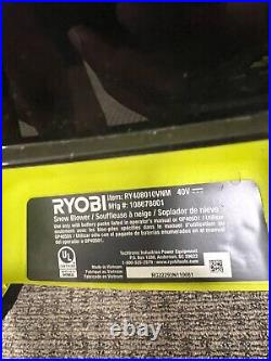 RYOBI 40V HP Brushless Whisper 21 in. Cordless Single-Stage Snow Blower RY408010