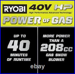 RYOBI 40V HP Brushless Whisper Series 21 inch Cordless Snow Blower (Tool Only)