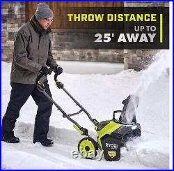 RYOBI Electric Snow Blower 40V 18 in 1-Stage (6ah) battery