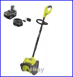 RYOBI ONE+ 18V 10 in Cordless Electric Snow Shovel with 4.0 Ah Battery & Charger