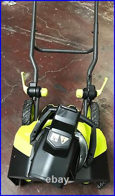 RYOBI RY40809 HP Brushless 18 in Single-StageCordless Electric Snow Blower, GR M
