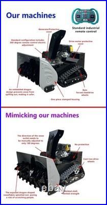 Remote Controlled Track Snow Blower 39 Width Gasoline 15HP Any Color You Want