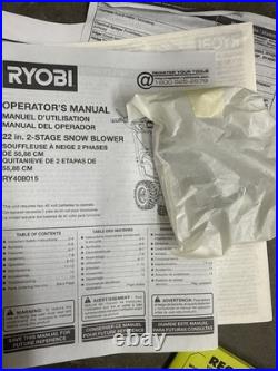 Ryobi 40V HP Brushless Whisper Series 22 Two-Stage Snow Blower TOOL ONLY
