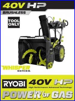 Ryobi 40V HP Brushless Whisper Series 24 Two-Stage Snow Blower TOOL ONLY