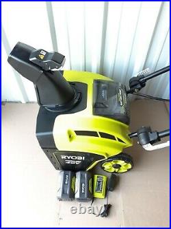 Ryobi RY40806 Cordless Brushless 40v 21 Snow Blower With2 5Ah Batteries & Charge