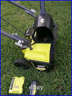 Ryobi RY40850 40v Cordless Brushless 20in Snow Blower with Battery And Charger