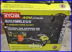 Ryobi RY40860 21 in 40-Volt Brushless Cordless Electric Snow Blower KIT