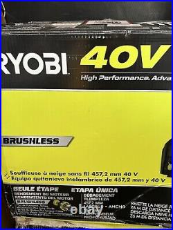 Ryobi RY40890VNM 40V HP Brushless 18 in. Single-Stage Cordless Electric Snow