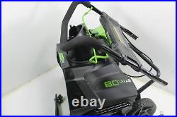 SEE NOTES Greenworks 2600402 Deluxe Professional 80V 20 Inch Snow Thrower Green
