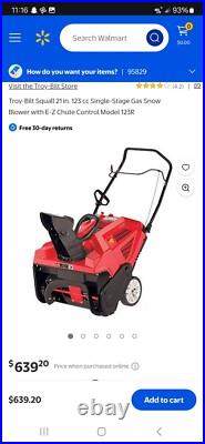 SHIPS NEW IN BOX Troy-Bilt 31A-2M5GB66 21 123cc 1-Stage 4Cycle Gas Snow Blower