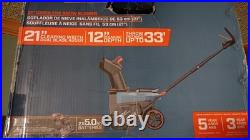 Senix 2X2 40V Max 21 Cordless Snow Thrower, Brushless 21X12X33