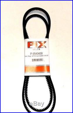 Set of 2 Pix Belts Replaces MTD 754-0430A 9540430A 954-0430B 7540430 9540430