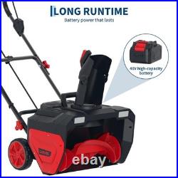 Snow Blower 40V Cordless 21 Clearing Width 2 x 5.0Ah Batteries LED Light Adjust