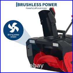 Snow Blower 40V Cordless 21 Clearing Width 2 x 5.0Ah Batteries LED Light Adjust